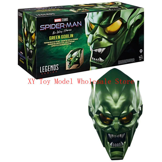 Green Goblin Anime Helmet Toy – Creative Cartoon Figure Ornament for Boys, Fun Collectible Birthday Gift for Classmates