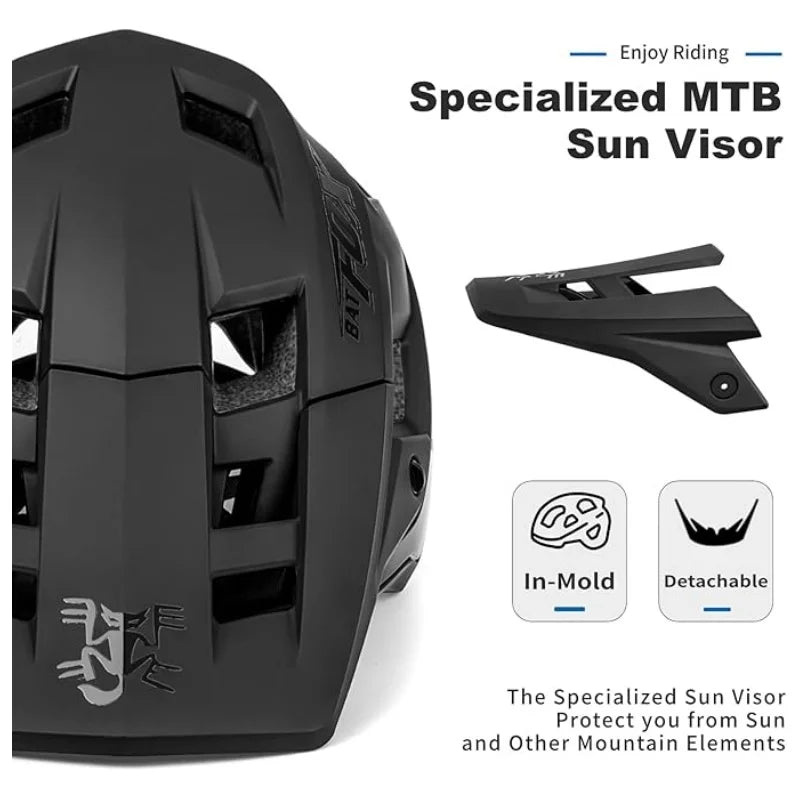 BATFOX Men's Cycling Helmet – MTB Mountain Bike Racing Helmet, Speedframe Casco para Bicycle