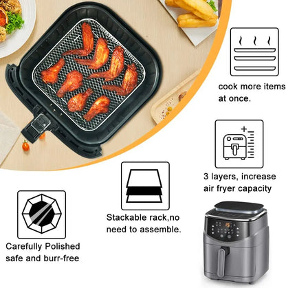Non-Stick Baking Tray & Frying Pan – Grill Mesh Chips Basket & Baking Dish for Kitchen Use