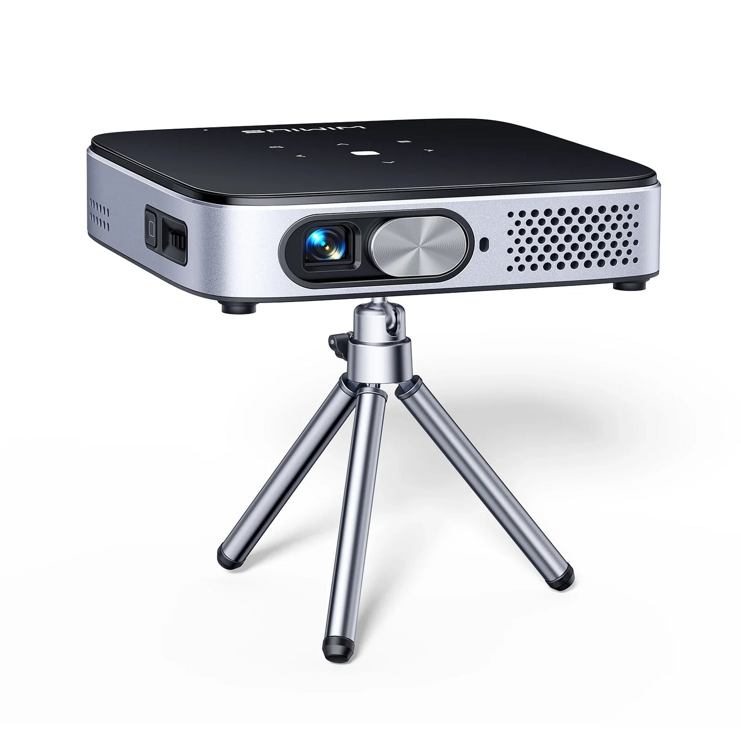 WiMiUS Mini Android 11.0 DLP Projector – Rechargeable Ultra Short Throw, WiFi, Bluetooth, FHD 1080P Support
