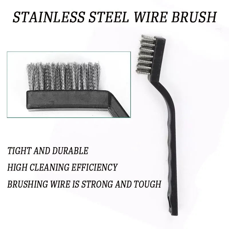 Industrial Toothbrush Set - Mini Copper Steel Wire Brush for Hard Cleaning, Stainless Steel Wire Brush, Dirt Removal Tool