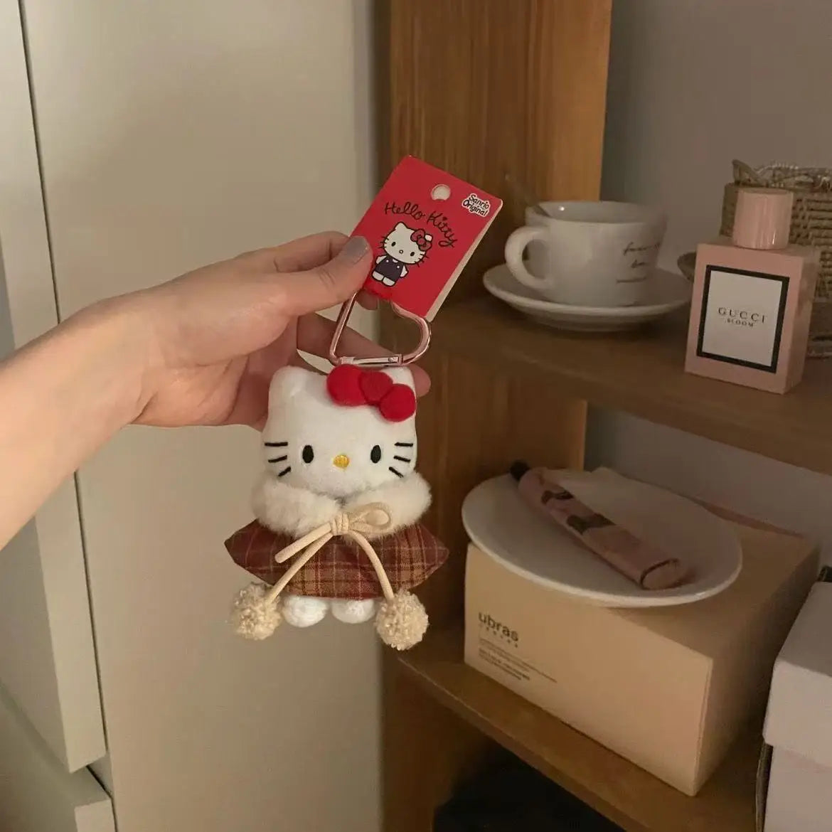 Cute Cartoon Girl Plush Keychain - Adorable Doll Bag Pendant & Gift for Girls