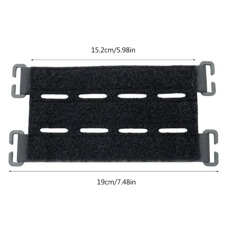 Molle Patches Attachment Hook & Loop Panel - DIY Badge Display Holder for Bags, Backpacks, and Vests