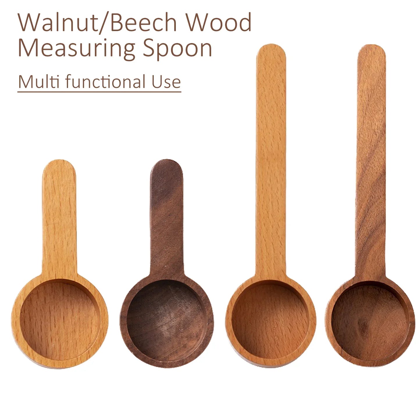 Wooden Measuring Spoon – Coffee Bean, Tea, Sugar & Spice Scoop, Kitchen Measuring Tool & Coffee Accessory