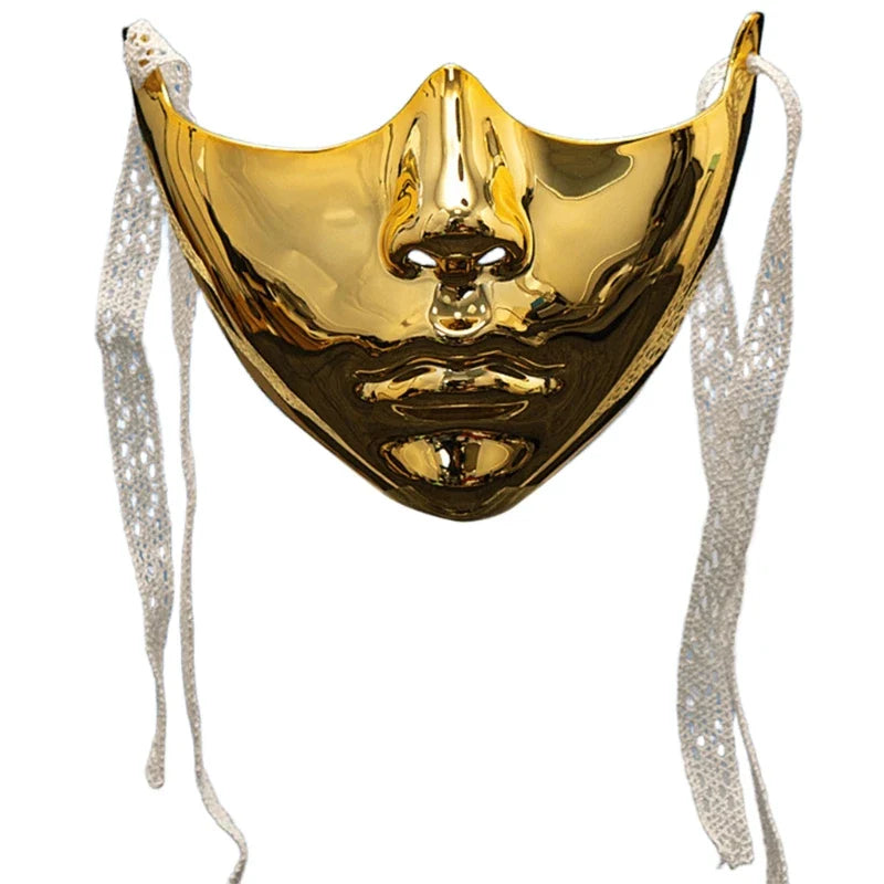 Adult Mechanical Half-Face Masquerade Mask — Cosplay & Halloween Dress-Up Prop for Men & Women Gift