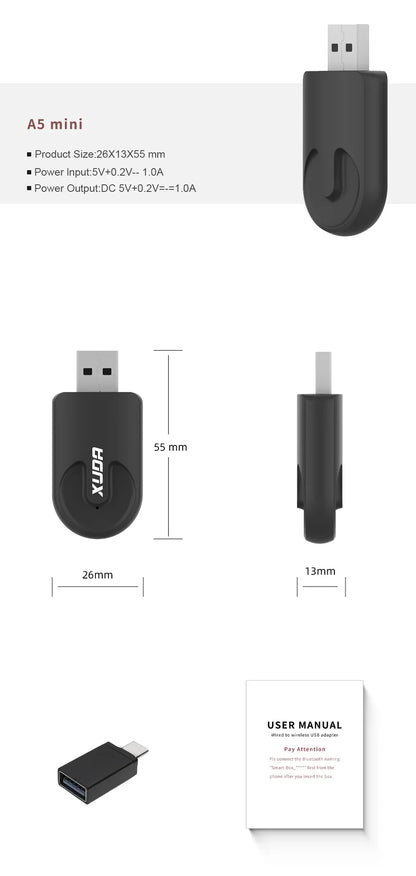 XUDA Smart Mini Box - NEW Wireless CarPlay and Android Auto Adapter, Plug and Play, Fast WiFi Connection - Universal for Nissan