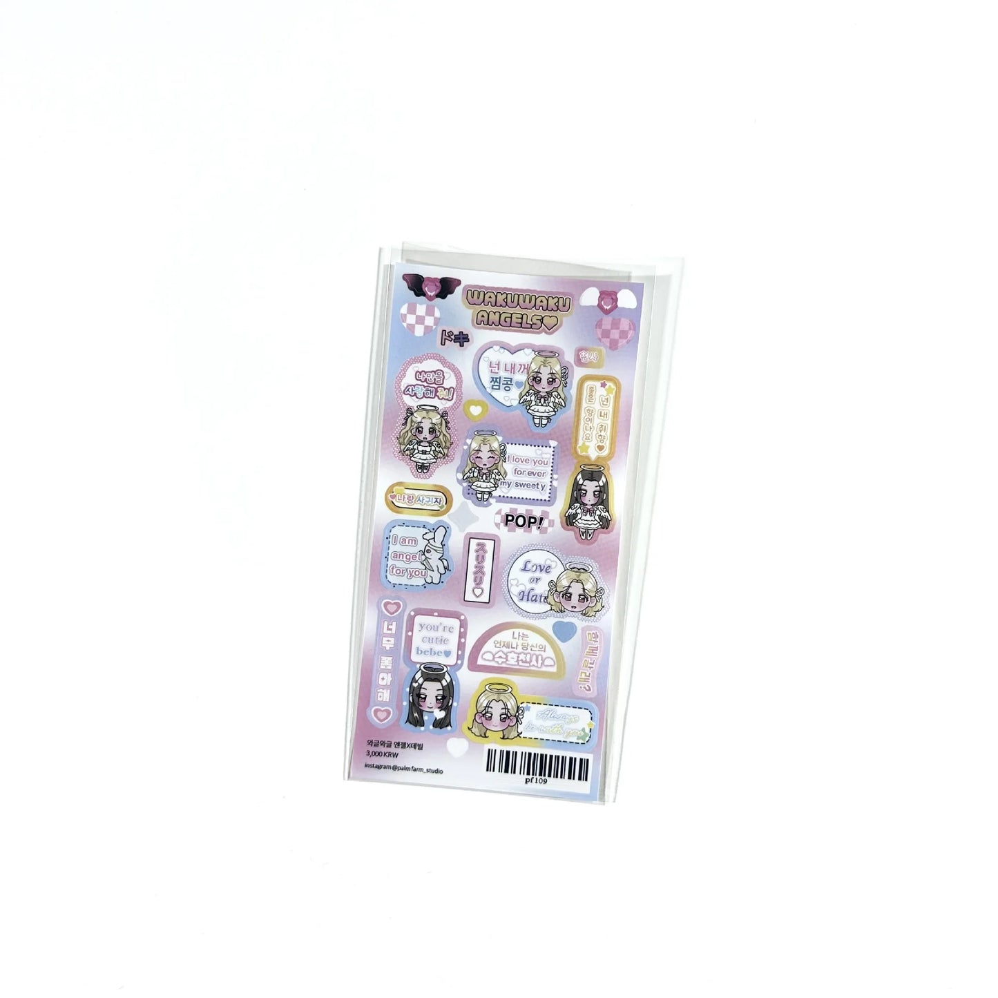 Cute Cartoon Angel & Demon Girl Stickers – DIY Scrapbook, Planner & Diary Decorative Stickers