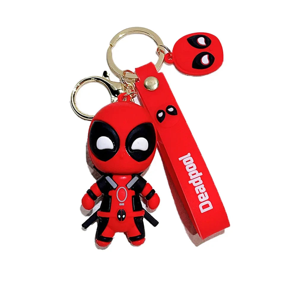 New Mutants Deadpool Anime Keychain – Superhero Villain Doll Pendant for Car Keys, Boys’ Party Gifts & Jewelry