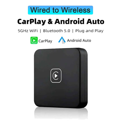 Wireless CarPlay and Android Auto 2-in-1 Box Adapter - Supports Spotify, Netflix for Mazda, Toyota, Mercedes, Peugeot, Volvo