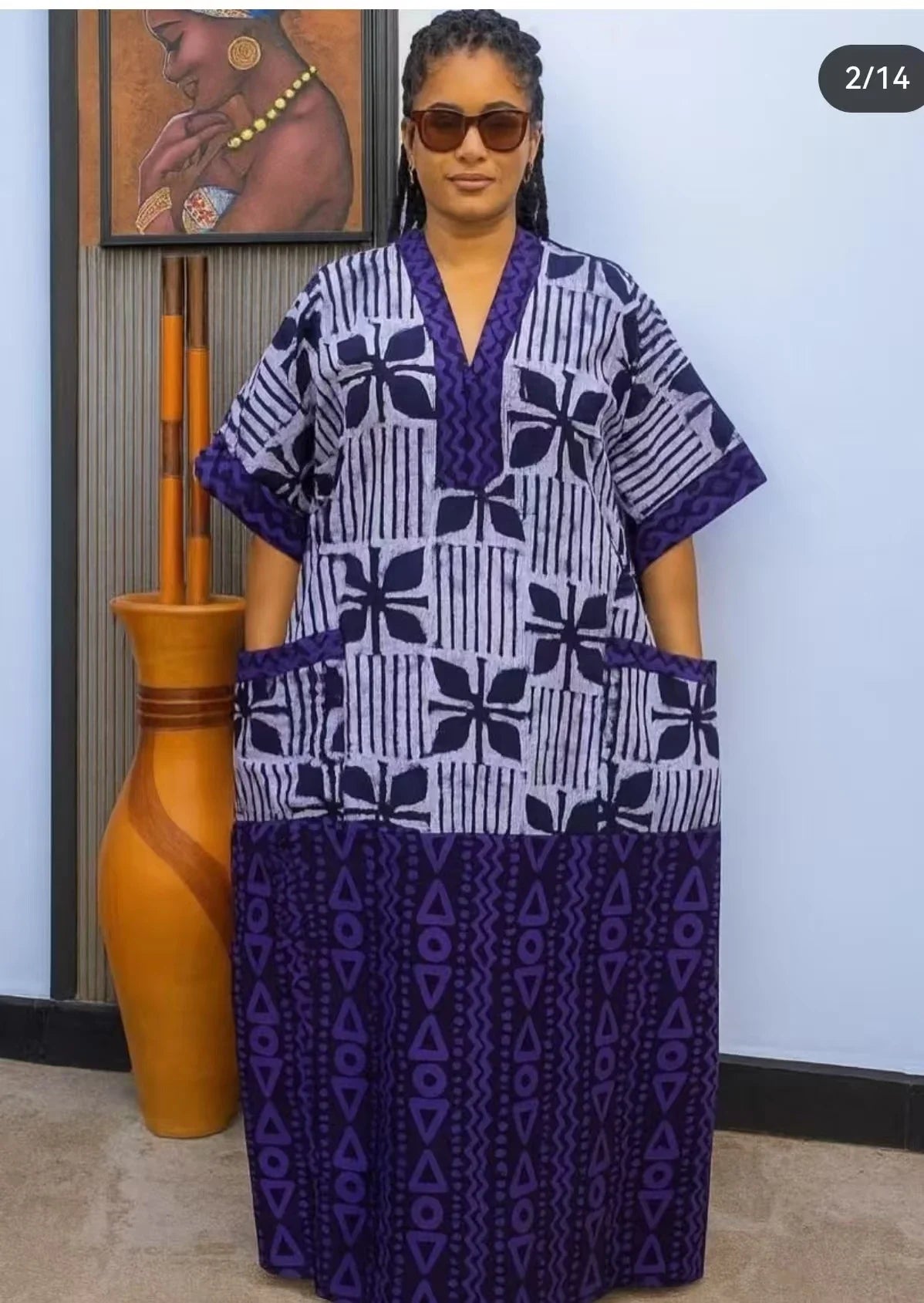 2026 Plus Size African Maxi Dress - Traditional Dashiki Ankara Kaftan Gown