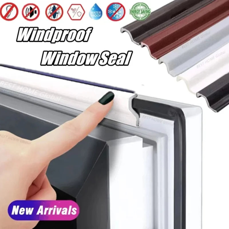 New 40M Acoustic Foam Window Sealing Strip – Soundproof S-Shaped Weather Stripping for Doors & Casement Windows