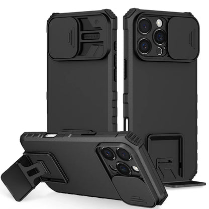 Slide Camera Protection Hard Case – Durable Plastic Phone Cover for iPhone 7 to 16 Series