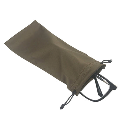 Microfiber Glasses Pouch – Soft Drawstring Eyewear Case 9×18cm, Solid Color Elastic Fabric Organizer