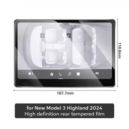TESY Tempered Glass Screen Protector for Tesla Model YL/Y Juniper & Model 3 Highland - Front & Rear Display Protection