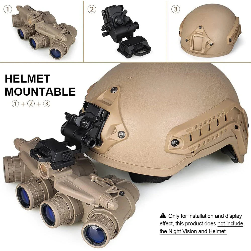 BOOIU Tactical Helmet Night Vision Mount – Metal NVG Mount for L4G24 PVS15/18 Goggles, Combat Helmet Accessories