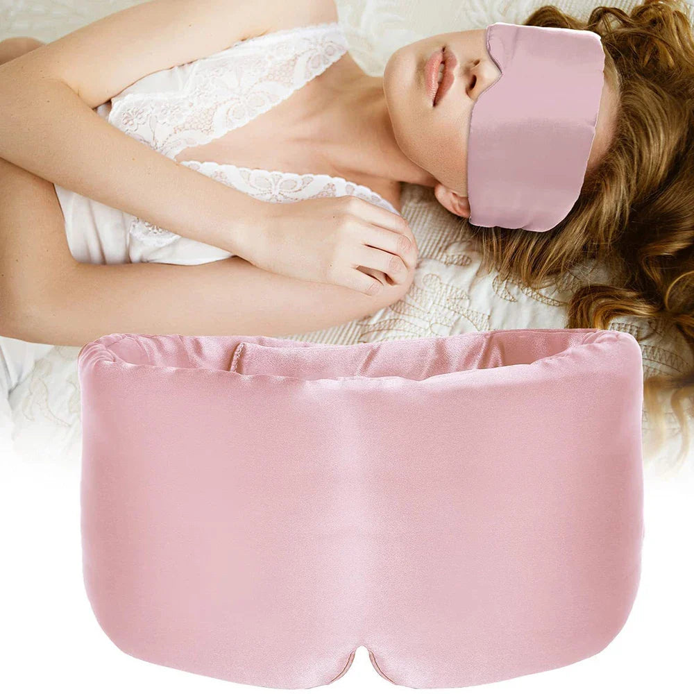 100% Mulberry Silk Sleeping Mask – Soft Padded Eyepatch for Light Blocking, Travel Sleeping Aid Sleep Patch (Slaapmasker)