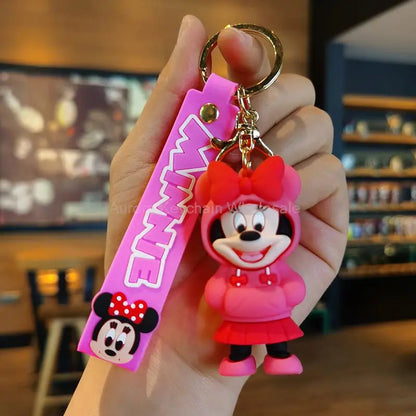 Anime Disney Cartoon Keychain – Gummed Girl, Mermaid & Princess Keyring, Cute Snow White & Alice Toy Gift