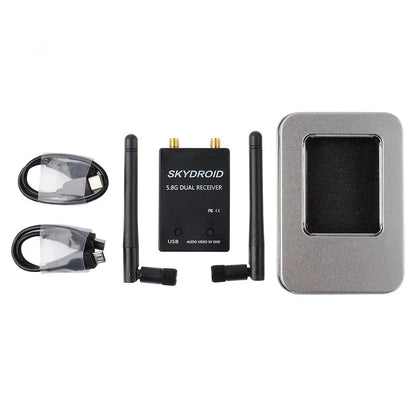 SKYDROID 5.8GHz 150CH FPV Dual/Single Antenna Receiver – UVC OTG RC Drone Part for Android Smartphones
