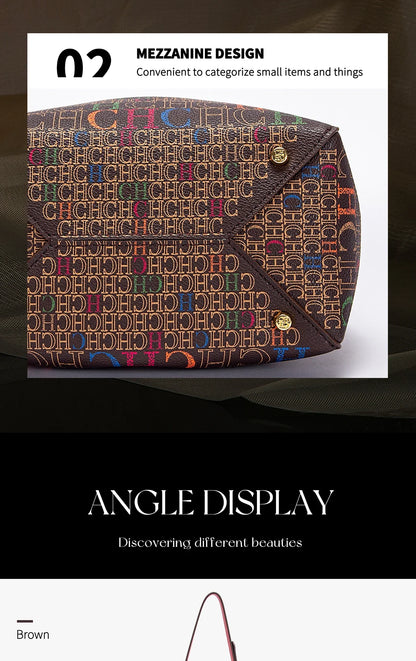 Luxury Women’s Bucket Handbag — Classic Designer Shoulder Bag with Fashion Print, Stylish Wallet for Women