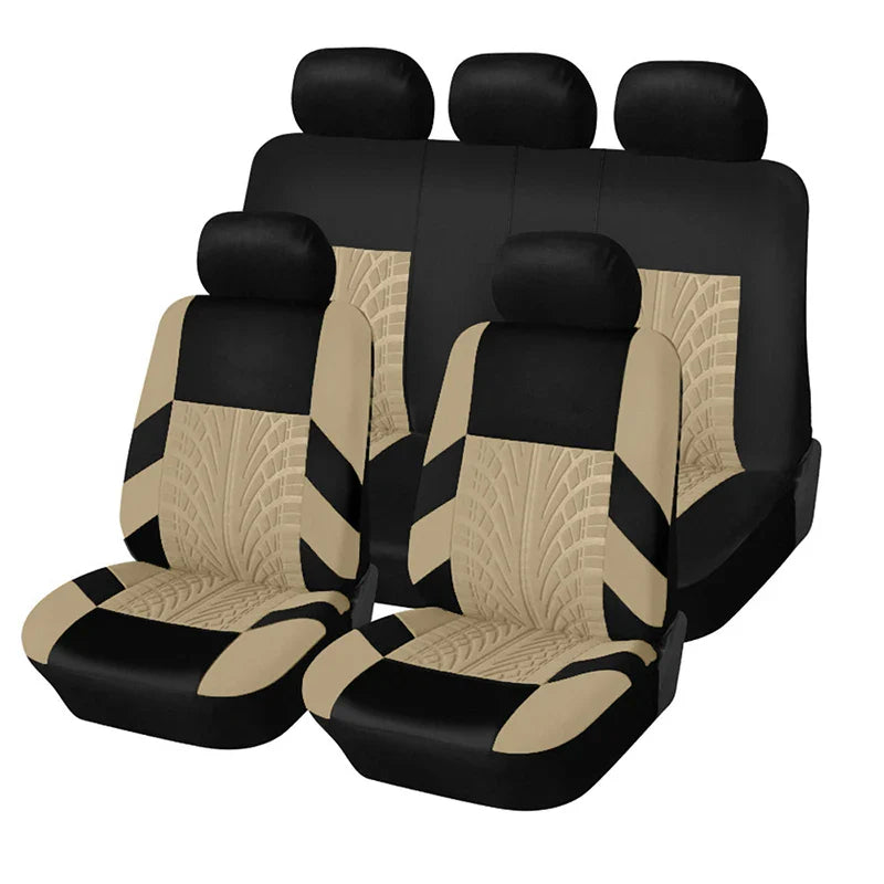 Customizable Four Seasons Universal Polyester Full Set Car Seat Covers – All-Season Automotive Interior Protection for Cars, SUVs & Vans