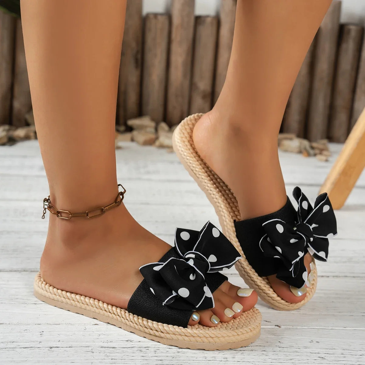 Women’s Bow Knot EVA Sandals - Non-Slip Casual Indoor & Outdoor Beach Slides