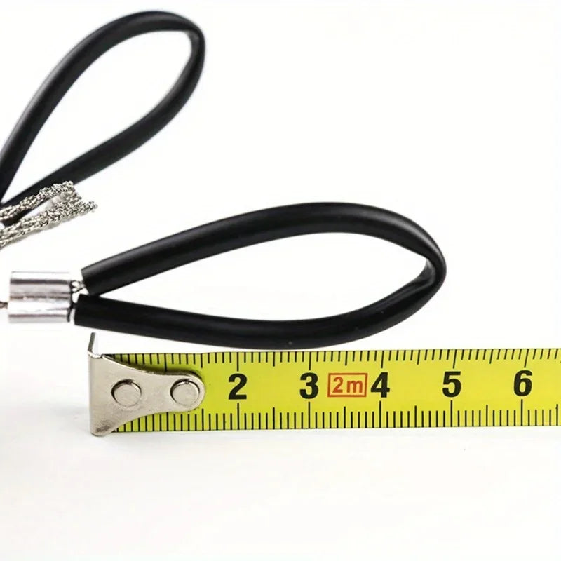 Portable Stainless Steel Wire Saw — Pocket Chain Saw with Finger Handle for Camping, Hiking & Survival