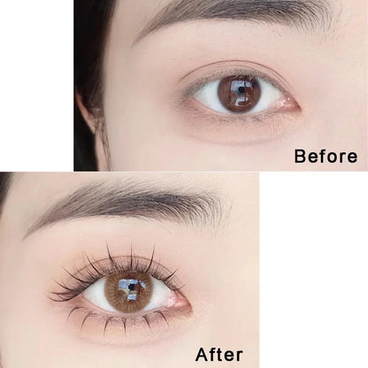 Korean J-Curl V-Shape Black Manga Under Eyelashes — Soft Natural Bottom Lash Clusters (Bunches)