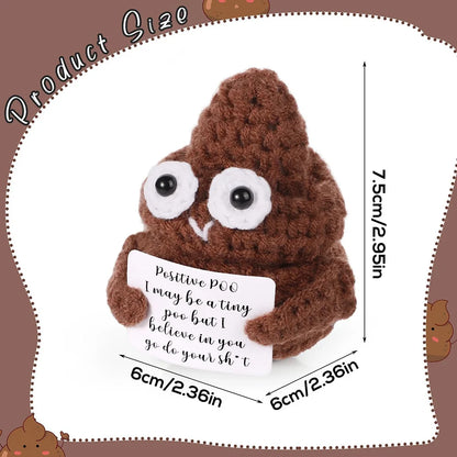 Positive Energy Crochet Doll — Handmade Knitted Plush Potato, Plant, Avocado, Bee & Animal Pocket Hug Emotional Support Gift
