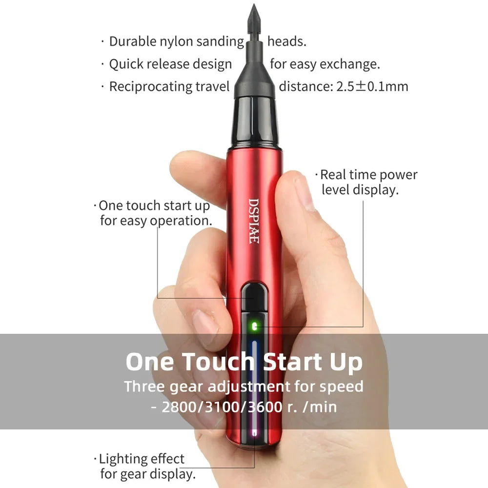DSPIAE ES-A Reciprocating Sander – Electric Grinding Pen for DIY Plastic & Military Model Sanding, Craft Tool