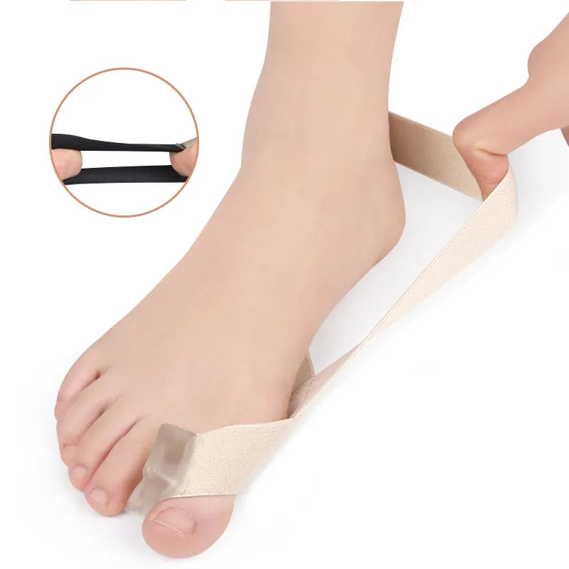 One-Sided Hallux Valgus Corrector: Toe Straightener Tool with Tension Strap for Pain Relief & Toe Separator