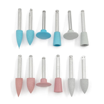 WELLCK Dental Silicone Grinding Heads – 12/10pcs Teeth Polisher for Low-Speed Dental Tools & Lab Use