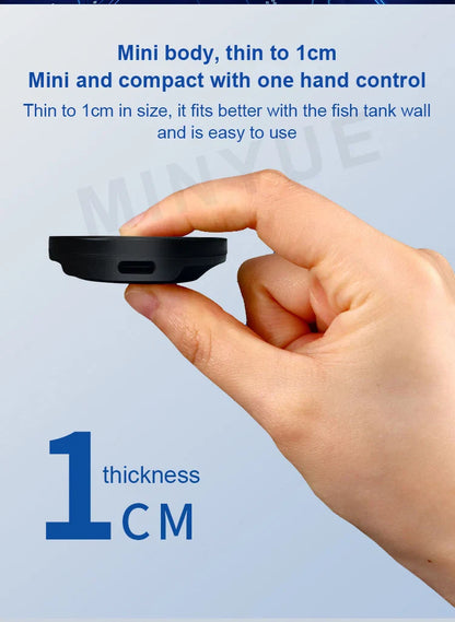 MINYUE LCD Digital Aquarium Thermometer – High Precision External Fish Tank Thermometer with Type-C Charging (-9.9 to 50℃)