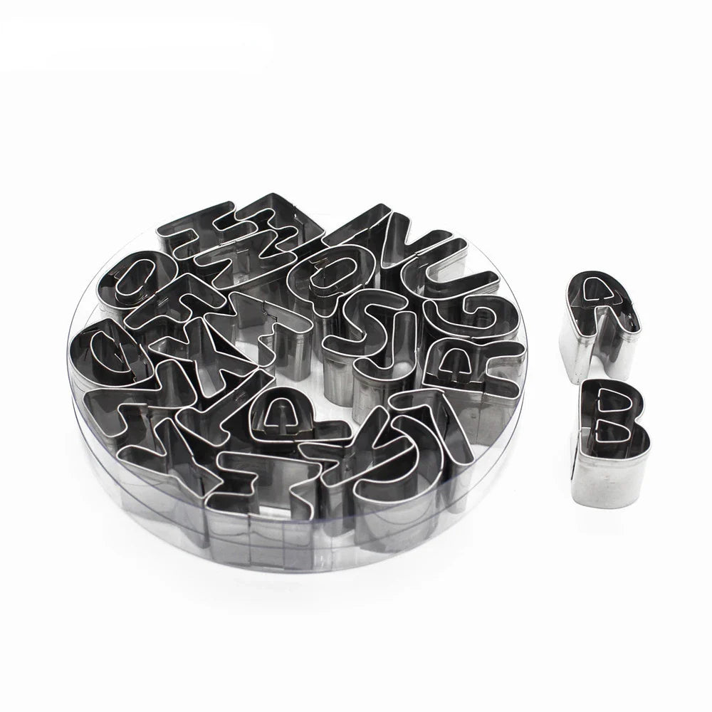 Number Fruit Cutters & Alphabet Letter Cookie Cutter Set - Decorating Tools and Fondant Cutter Set