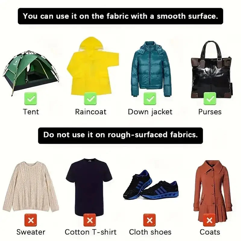 Instant Self-Adhesive Fabric Repair Patch — Universal Black Heavy-Duty Iron-On for Down Coats