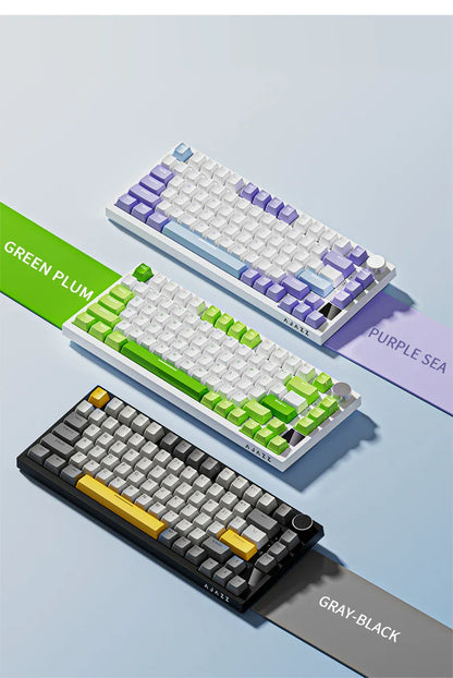 AJAZZ AK820/AK820 Pro Mechanical Gaming Keyboard – TFT Screen, Multifunction Knob, Wired/2.4G/Bluetooth Connectivity for PC