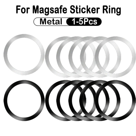 Stainless Steel Universal Magnetic Metal Plate Ring for MagSafe Wireless Charger - Iron Sheet Sticker for Magnet Car Phone Holder