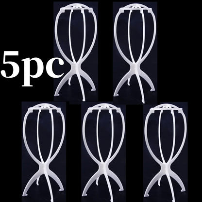 10Pcs Wig Stand Set - Portable Plastic Wig Cap Holder for Home, Salon & Travel Use