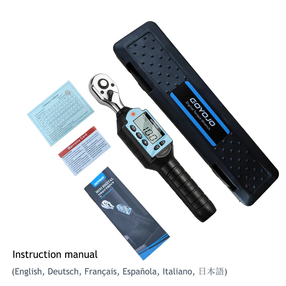 New Digital Preset Torque Wrench | 1/2", 3/8", 1/4" Bidirectional Ratchet for Professional Bicycle Repair