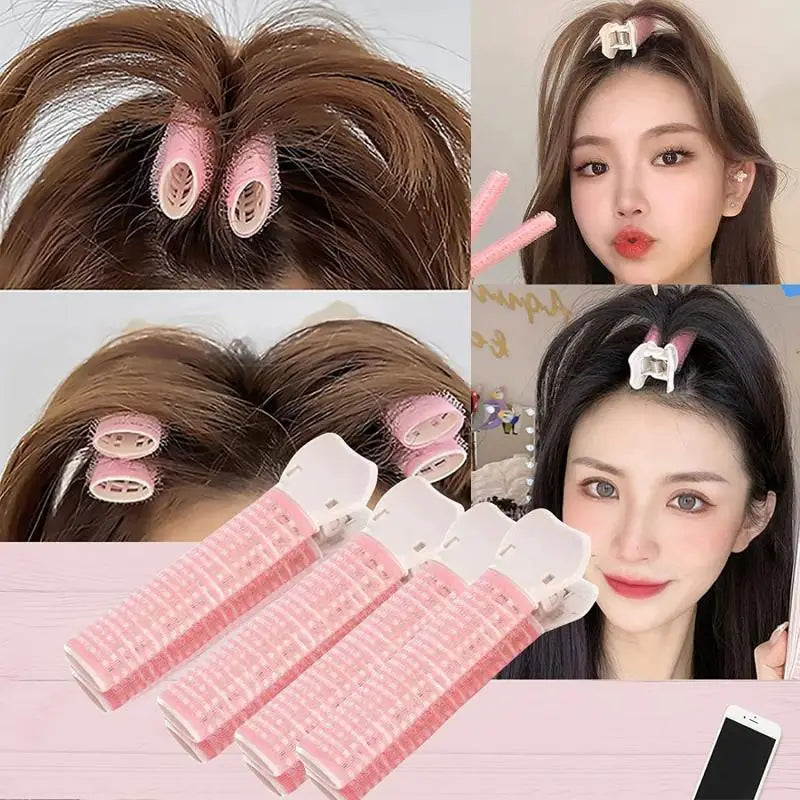 Korean Fluffy Hair Root Clip - Geometric Exquisite Hairpin for Curling Bangs, Fixed Shape Hair Accessories, Perm Iron, 4/2/1PC