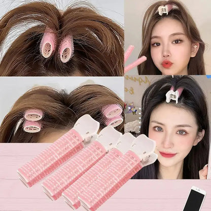 Korean Fluffy Hair Root Clip - Geometric Exquisite Hairpin for Curling Bangs, Fixed Shape Hair Accessories, Perm Iron, 4/2/1PC