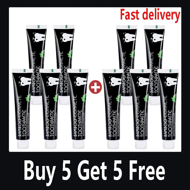 Bamboo Charcoal Toothpaste – Deep Clean, Remove Tooth Stains & Refresh Breath for Healthy Teeth