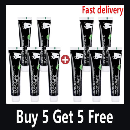Bamboo Charcoal Toothpaste – Deep Clean, Remove Tooth Stains & Refresh Breath for Healthy Teeth