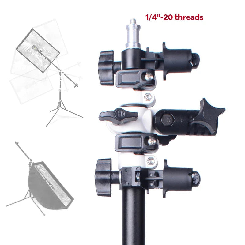 125cm Telescopic Reflector Holder Pole – Crossbar Boom Arm for Light Stand, Flash, Speedlite & Diffuser Background Support