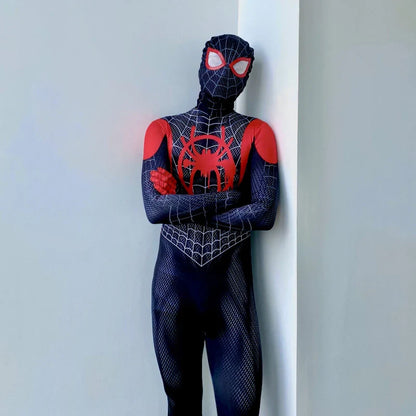 Miles Morales Spider-Man Cosplay Costume – Superhero Zentai Bodysuit for Halloween & Parties