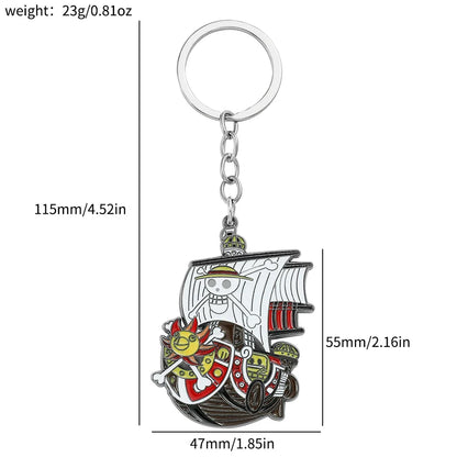 One Piece Anime Keychain – Monkey D. Luffy Pirate Metal Pendant for Bags, Backpacks & Gifts