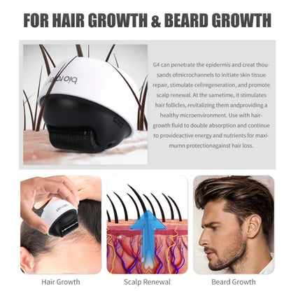 G4 Bio Derma Roller – Stainless Steel 1200-Pin Microneedle Beauty Tool for Skin & Beard