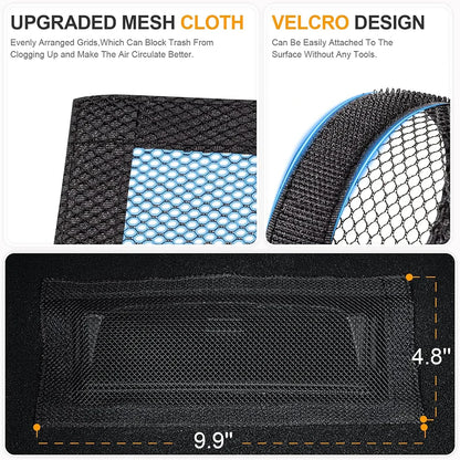2 Pcs Tesla Model Y and 3 Highland 2024 Air Vent Covers - Under Seat Outlet Protectors with Anti-Blocking Dust Mesh - Interior Accessories
