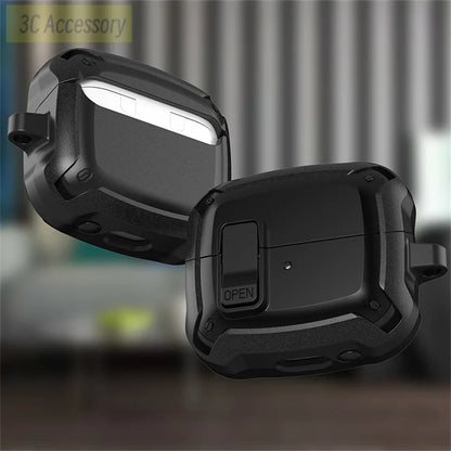 Military-Grade Shockproof Case for Samsung Galaxy Buds 3/3 Pro – Secure Lock Protective Cover for Men