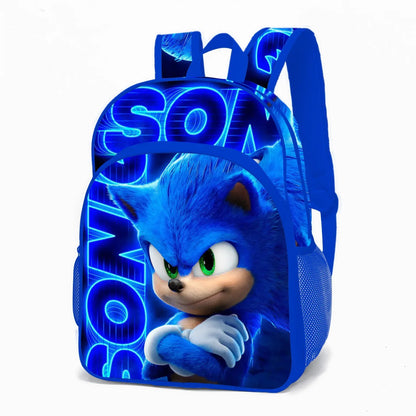 SONIC Cartoon School Bag for Kids - Primary and Secondary Students Backpack with Lightning Design