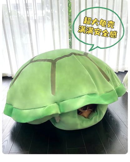 Wearable Turtle Shell Plush Pillow — Soft Stuffed Tortoise Costume Cushion, Funny Plush Toy & Dress-Up Accessory